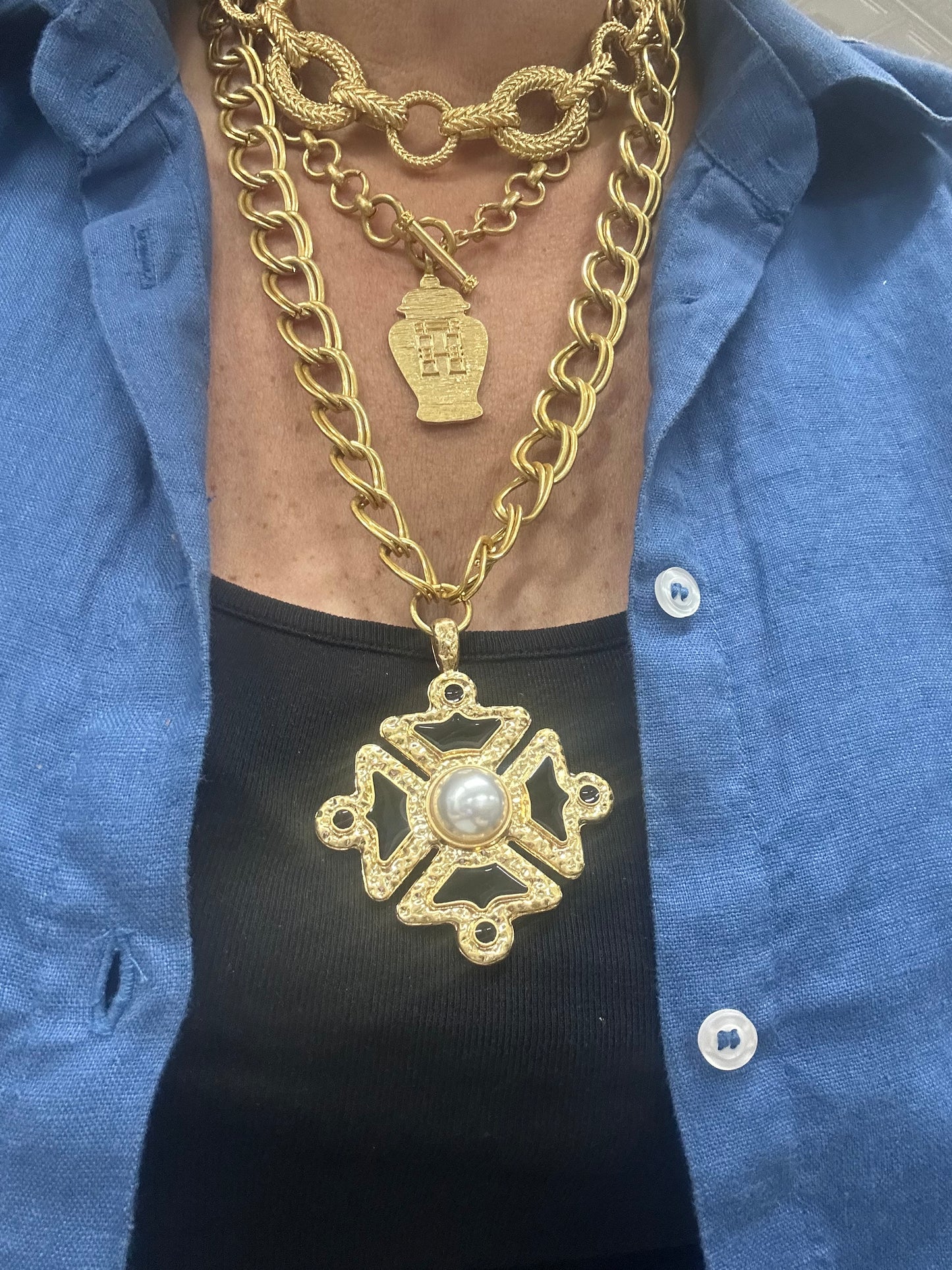 Maltese Golden Cross Necklace