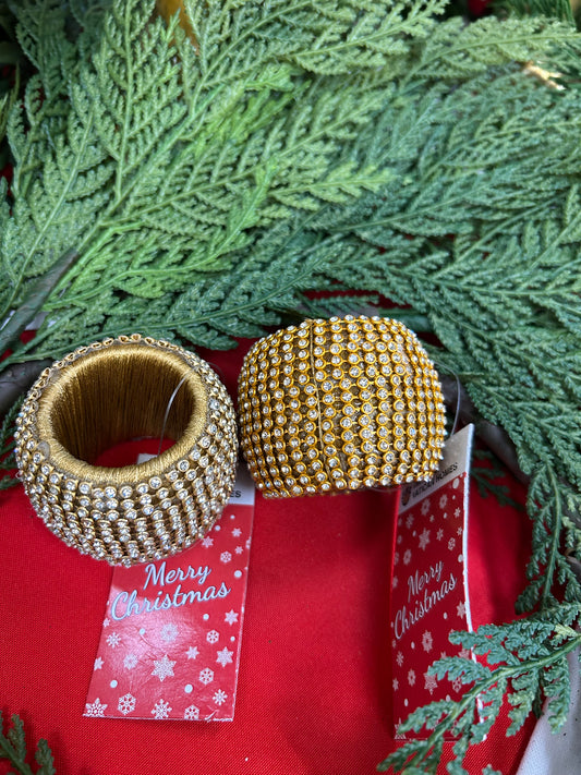 Gold & Crystal Napkin Ring