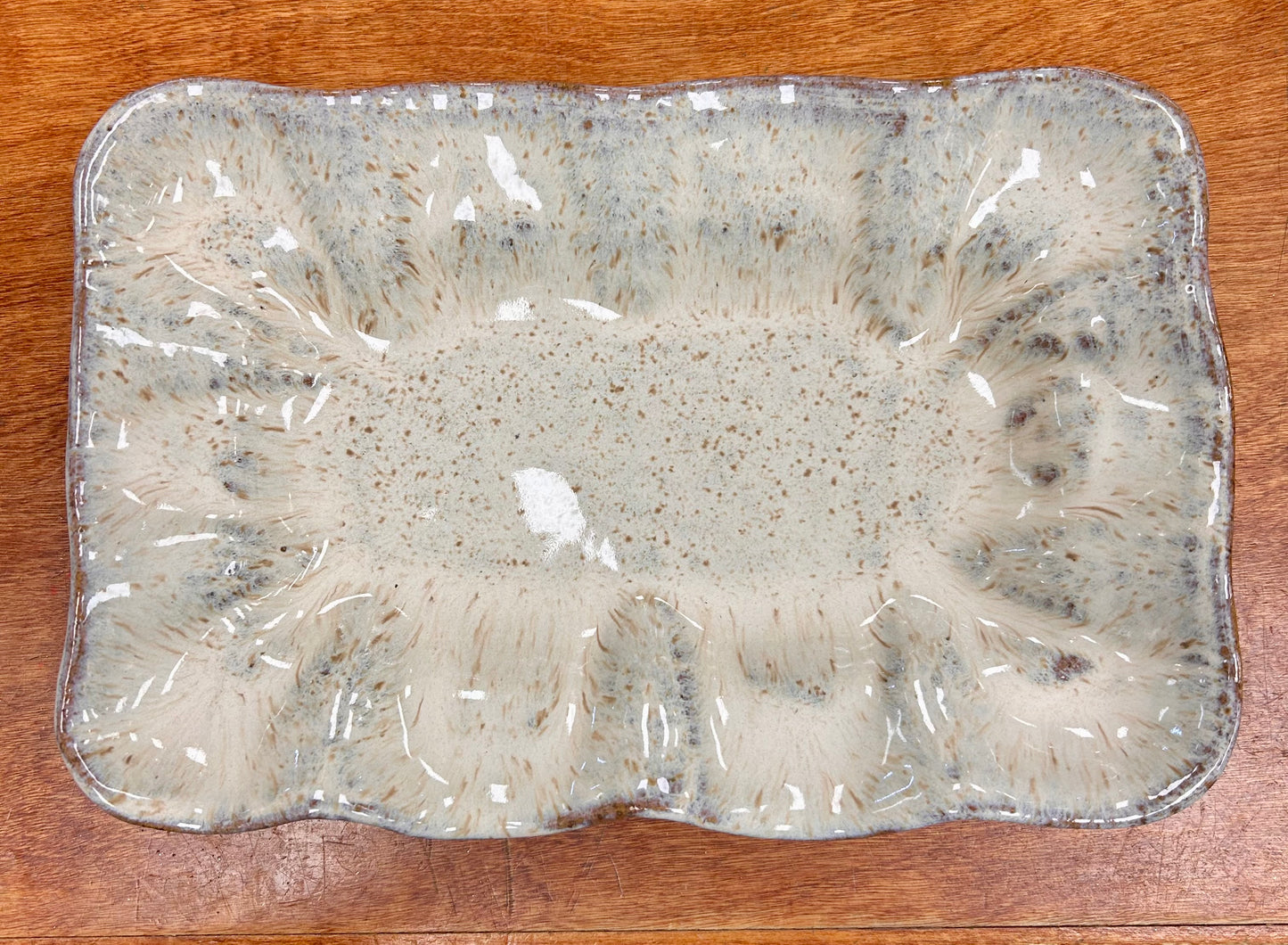 Ruffled Rectangular Dish