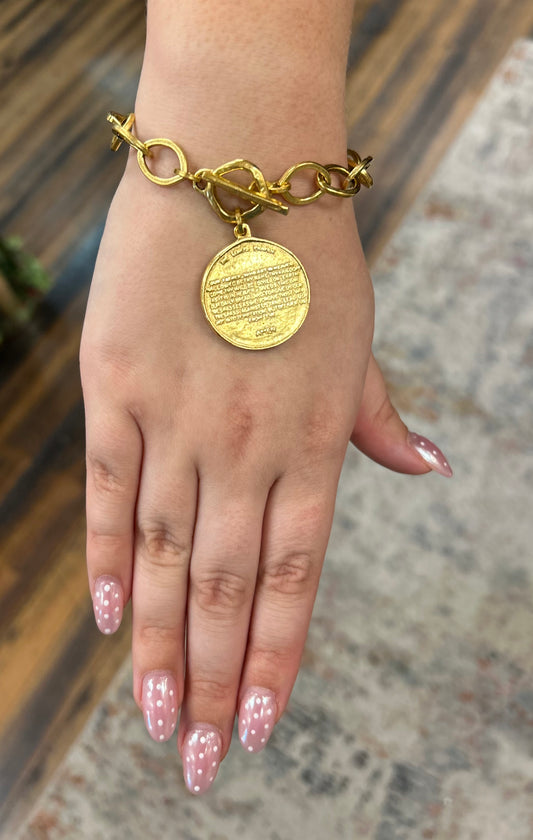 Lord’s Prayer Coin Bracelet