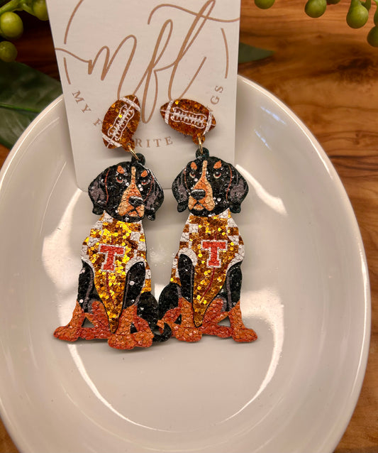 TN Smokey Glitter Dangle Earrings