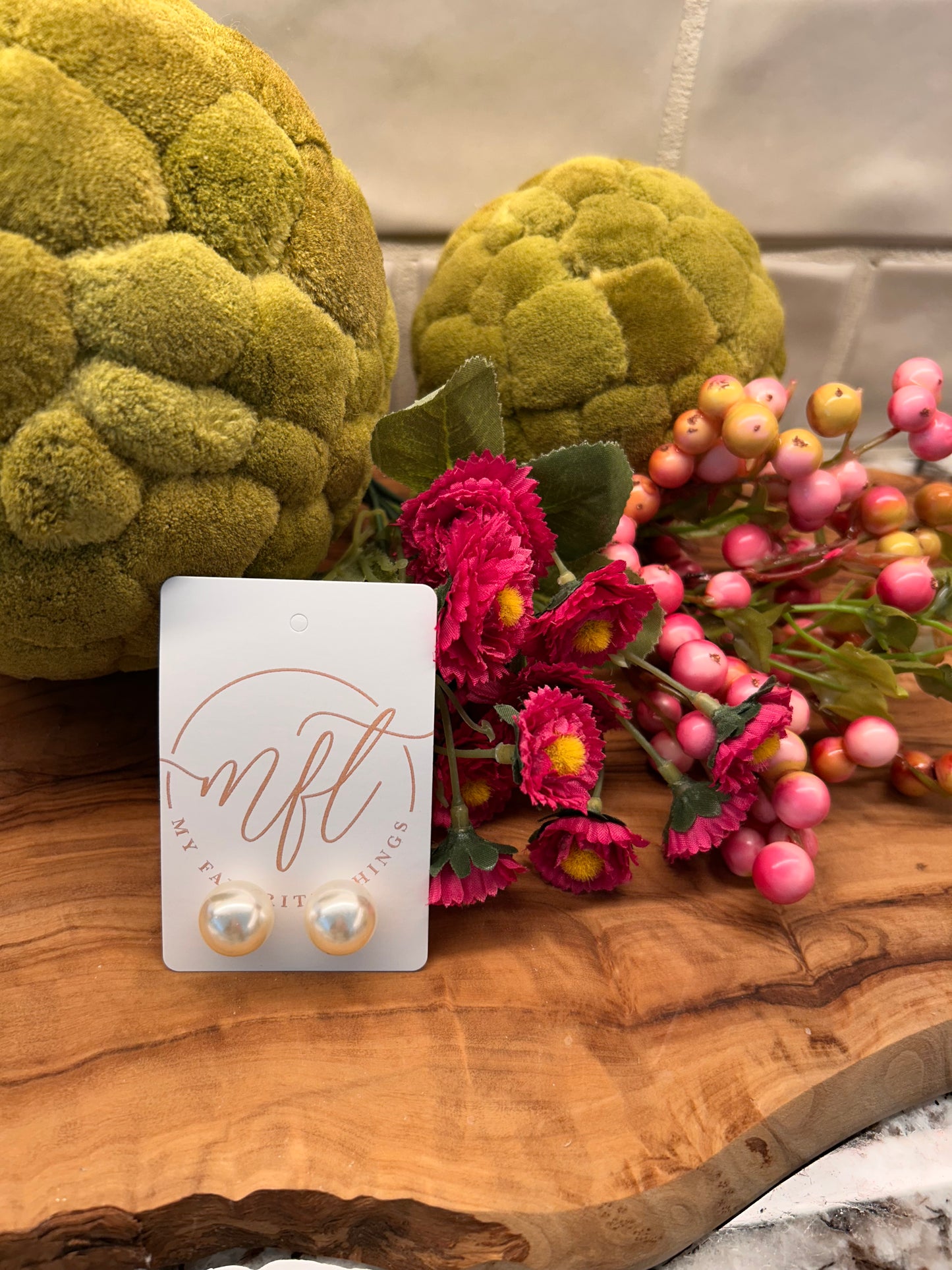 Pearl Stud Earrings