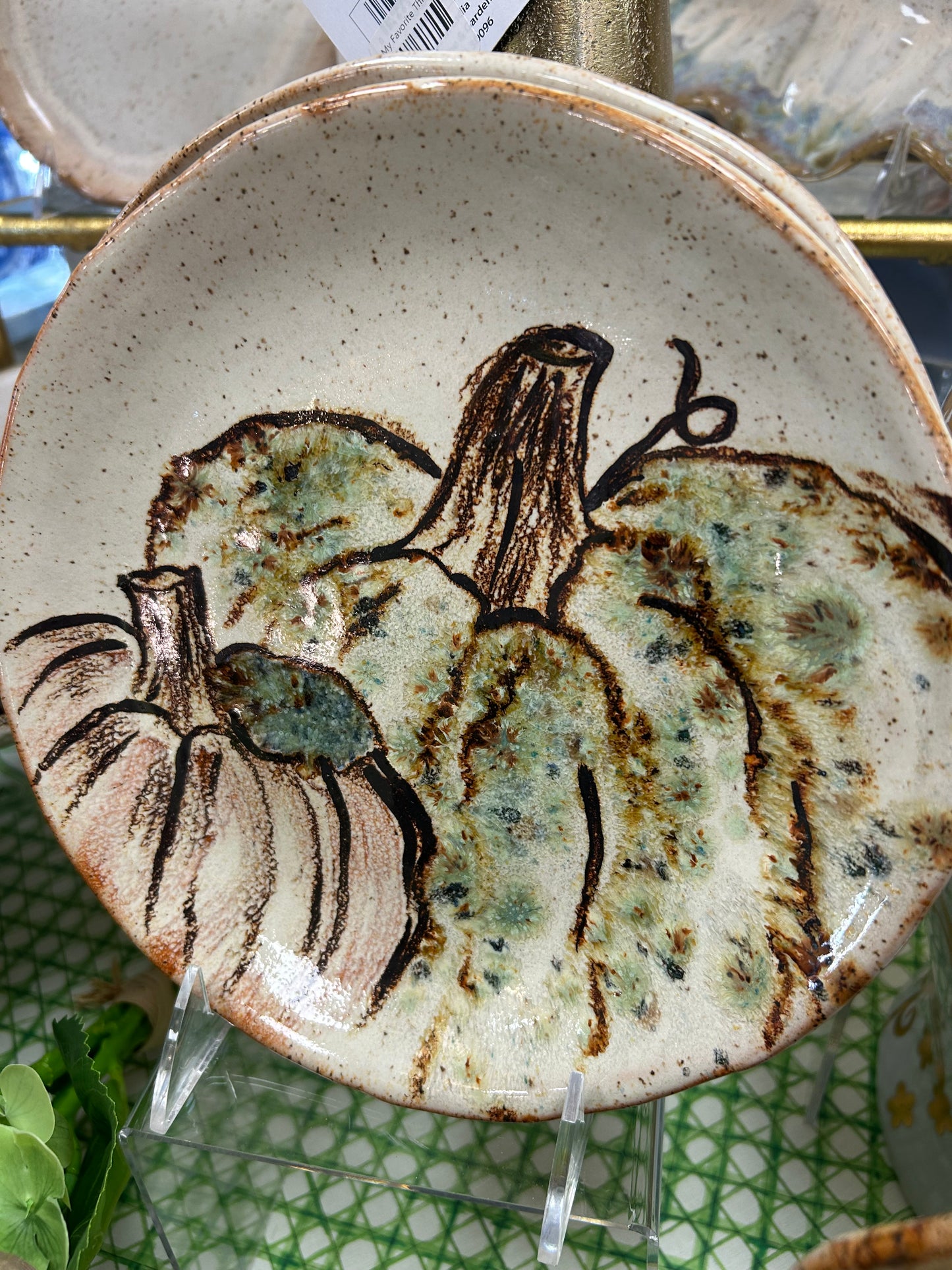 Fall Pumpkins Round Plate
