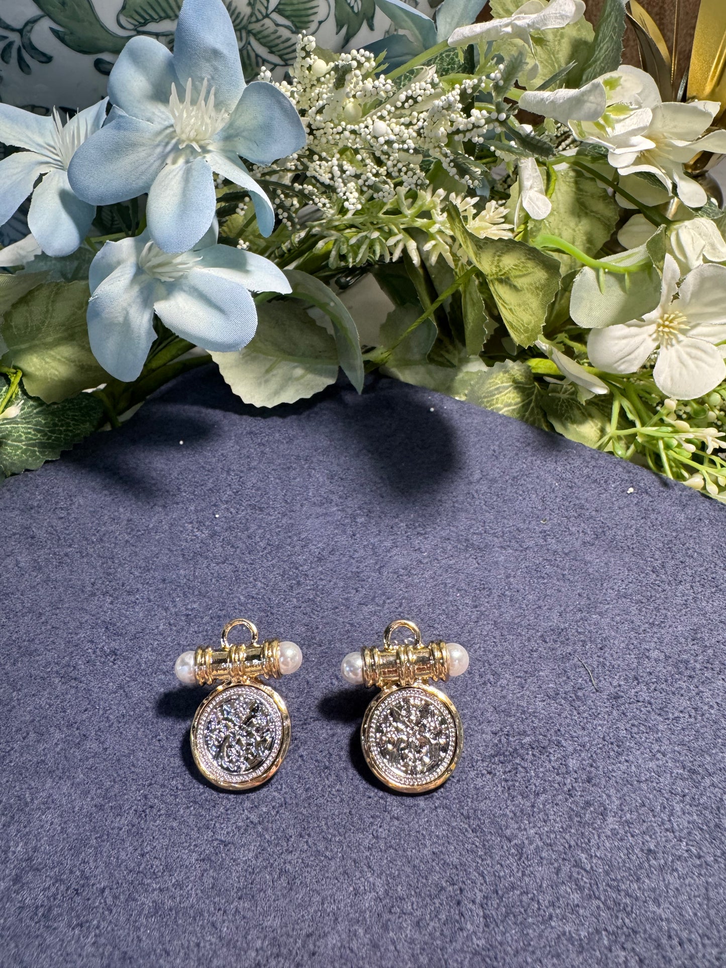 Pearl & Coin Statement Earrings
