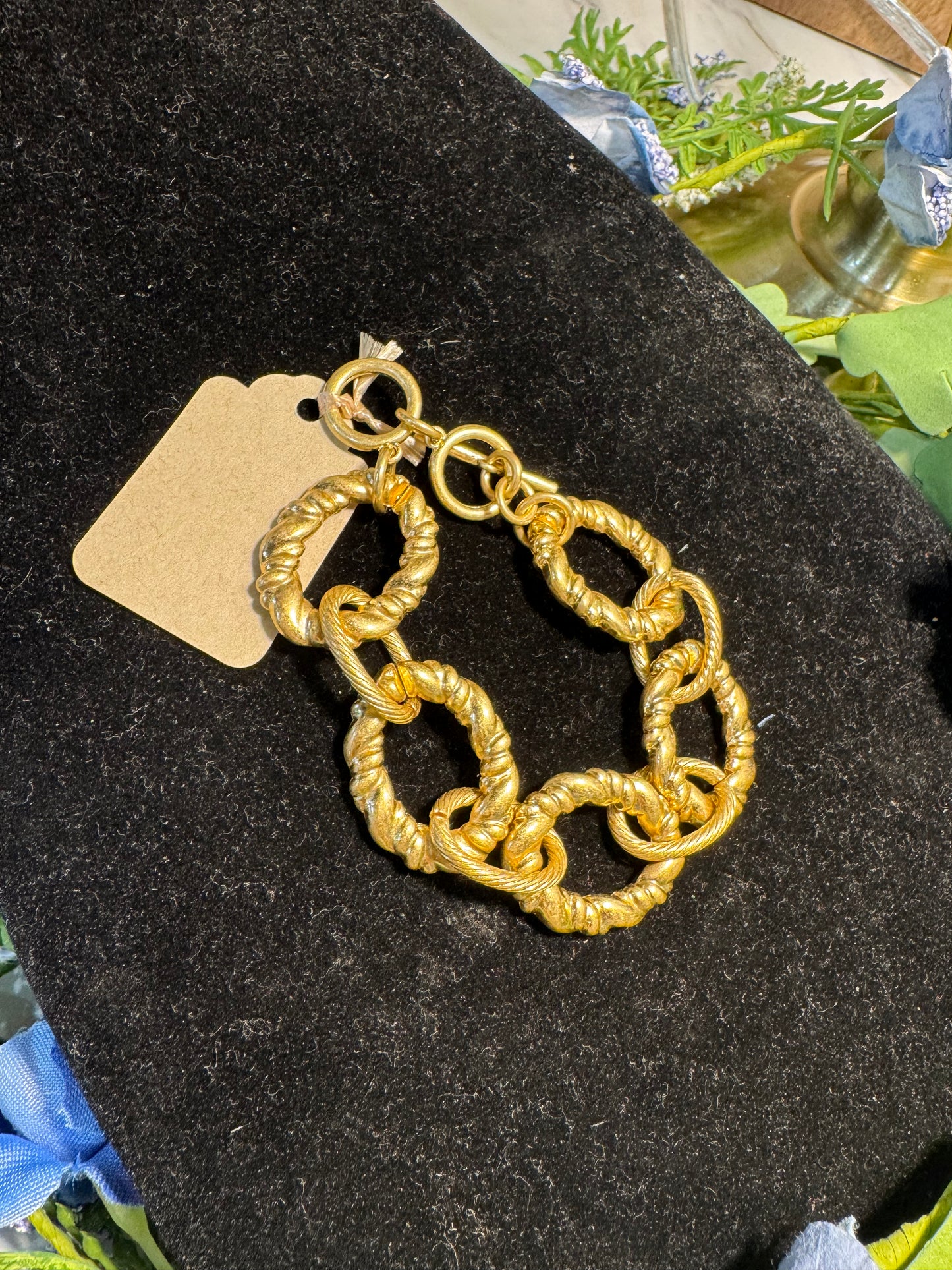Twist Textured Chunky Chain Bracelet