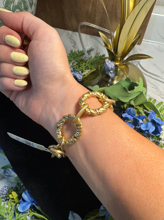 Twist Textured Chunky Chain Bracelet
