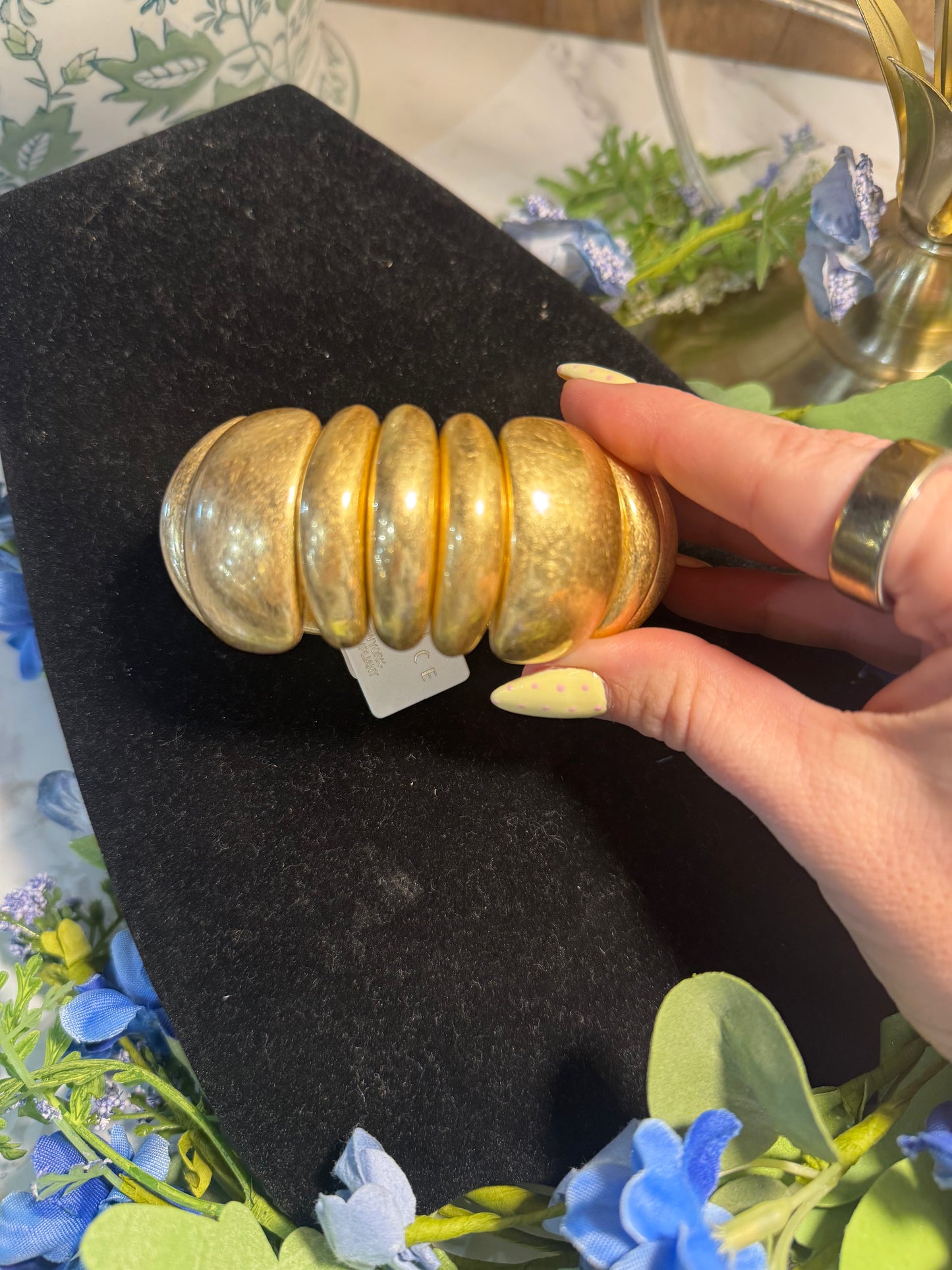 Vintage Gold Dome Stretch Bracelet