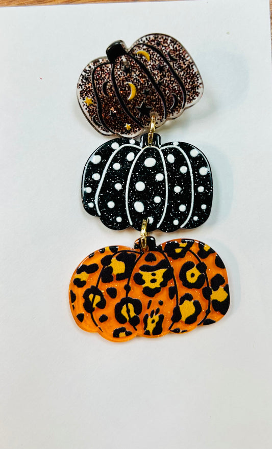 Dark Pumpkin Stack Earrings