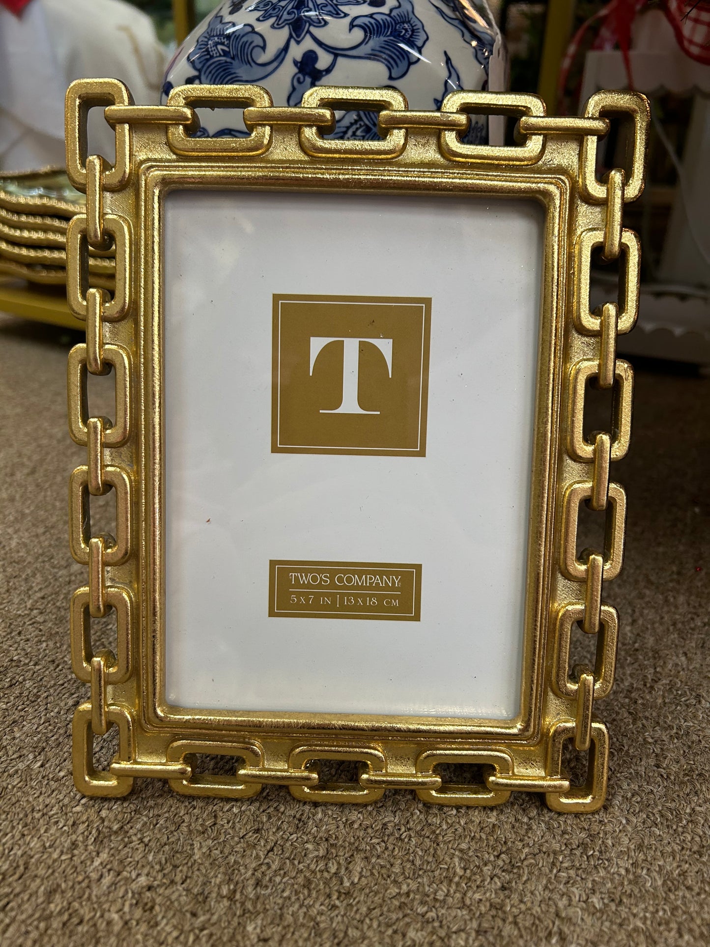 Gold Chain Link Picture Frame 5x7