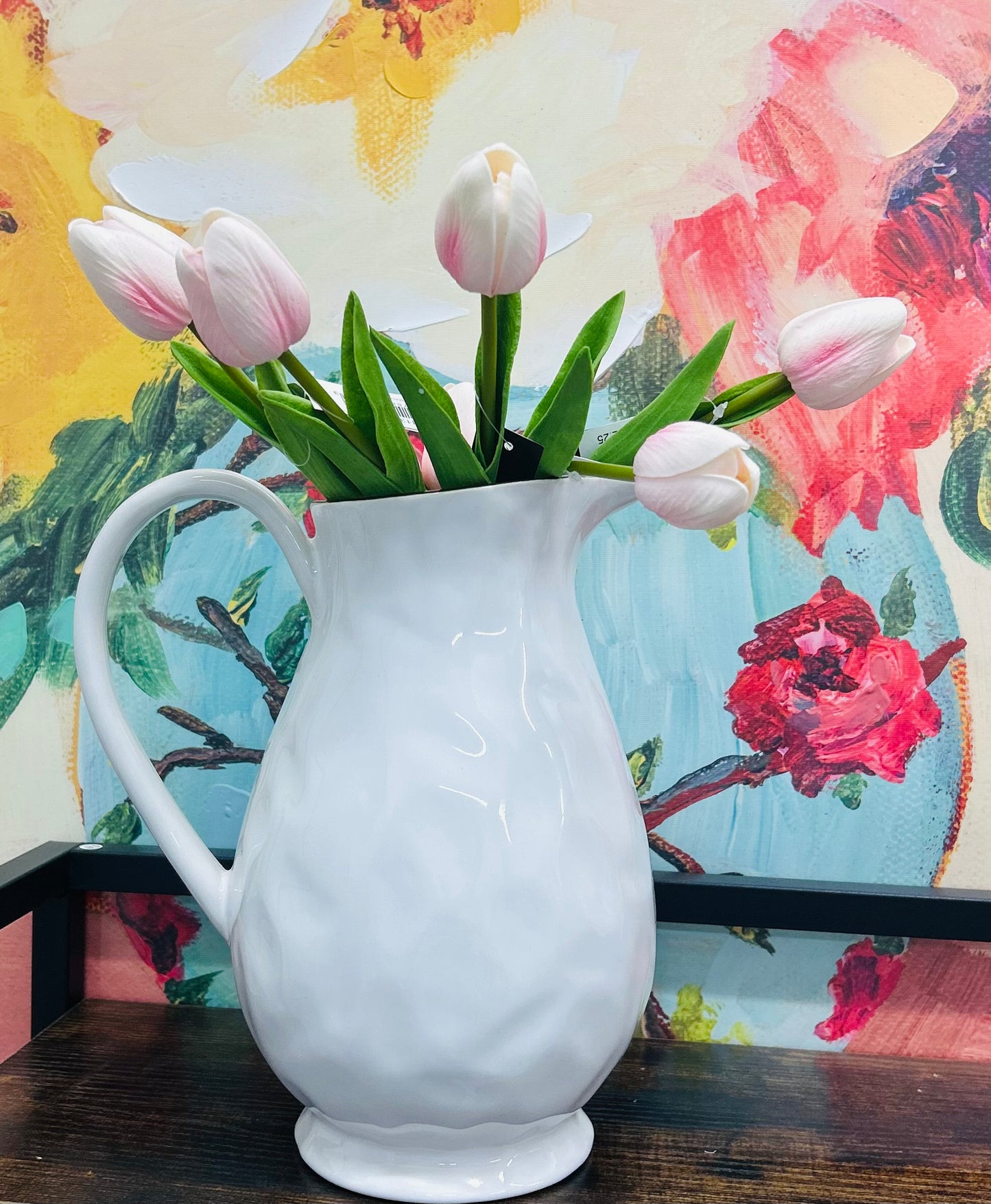 10.5" Pink Real Touch Mini Tulips Stem