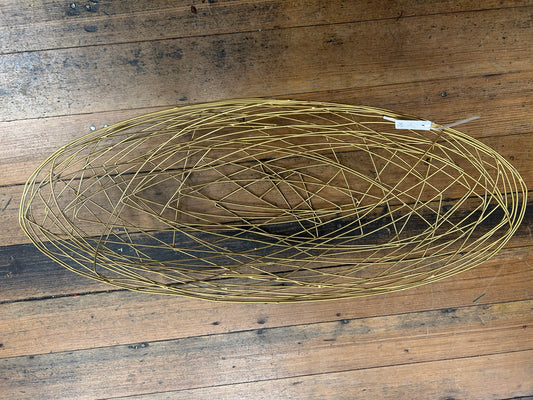 Gold Metal Basket Oval Wired