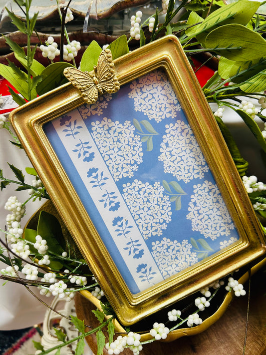 Gold 4x6 Frame with Butterfly