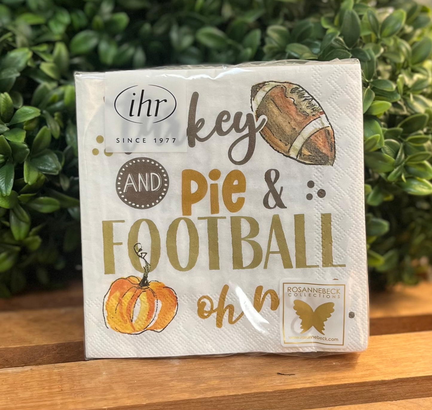 Cocktail Napkins - Turkey - Pie - Football