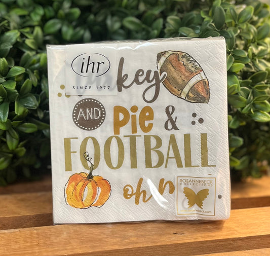 Cocktail Napkins - Turkey - Pie - Football