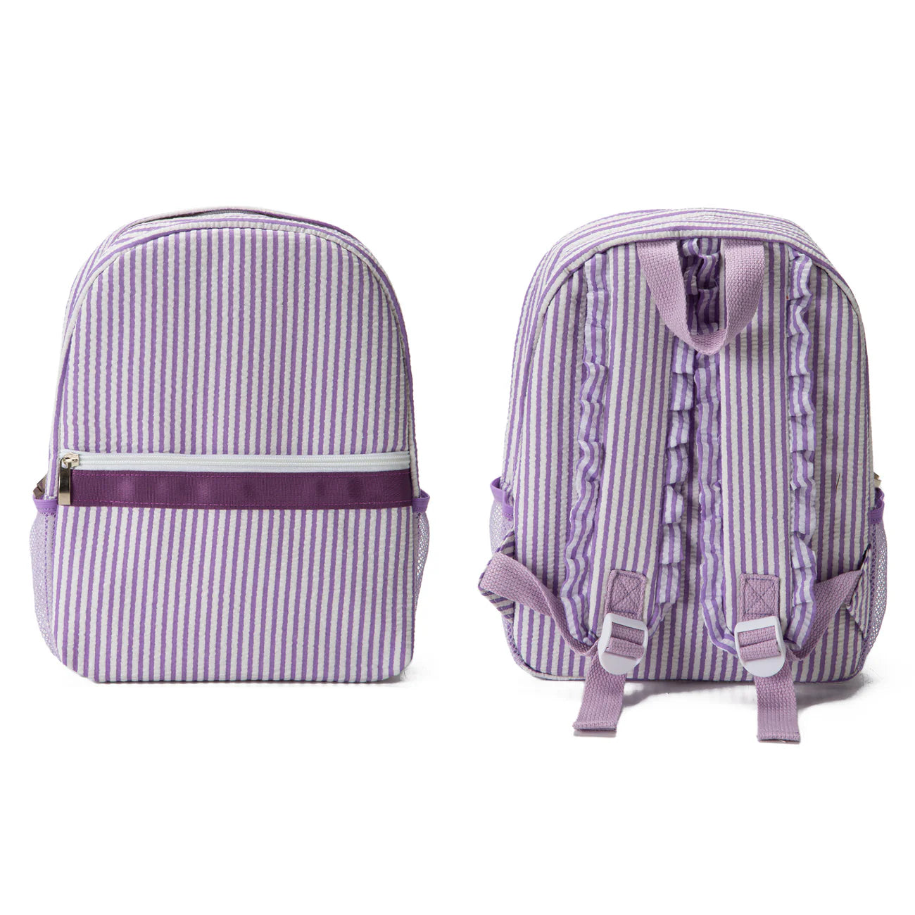 Kids Purple Seersucker Back Pack