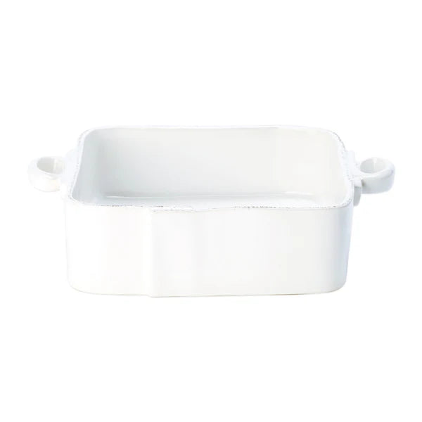 Vietri Lastra White Square Baker LAS-2657W