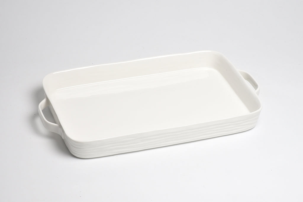 Pampa Bay Le Blanc Rectangle Tray with Handles
