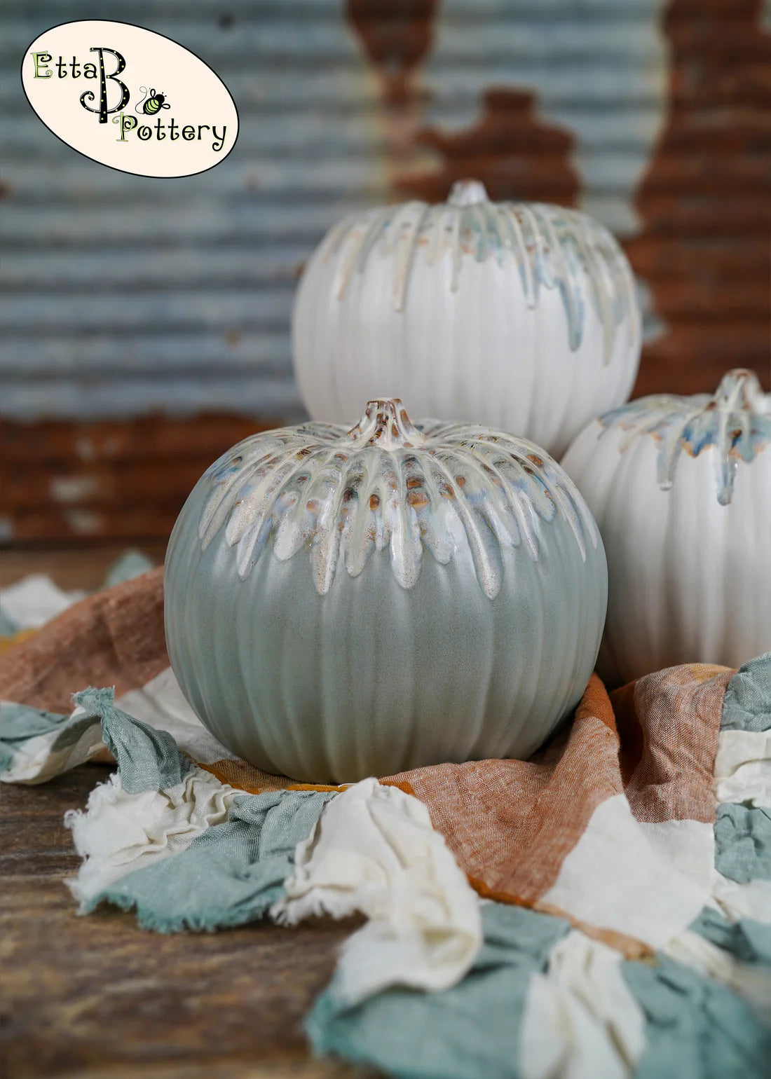 Etta B Large Lapis Pumpkin