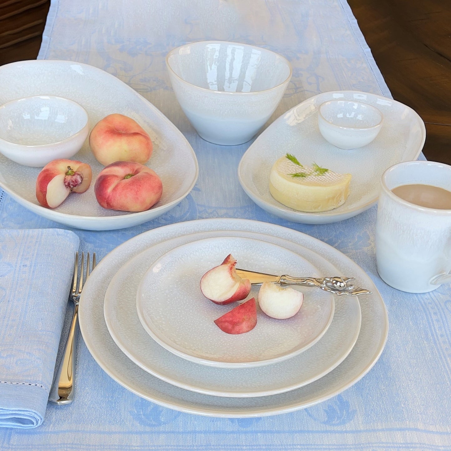 Carmel Ceramica Lily Valley White Salad