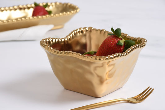 Pampa Bay Square Snack Bowl - Gold