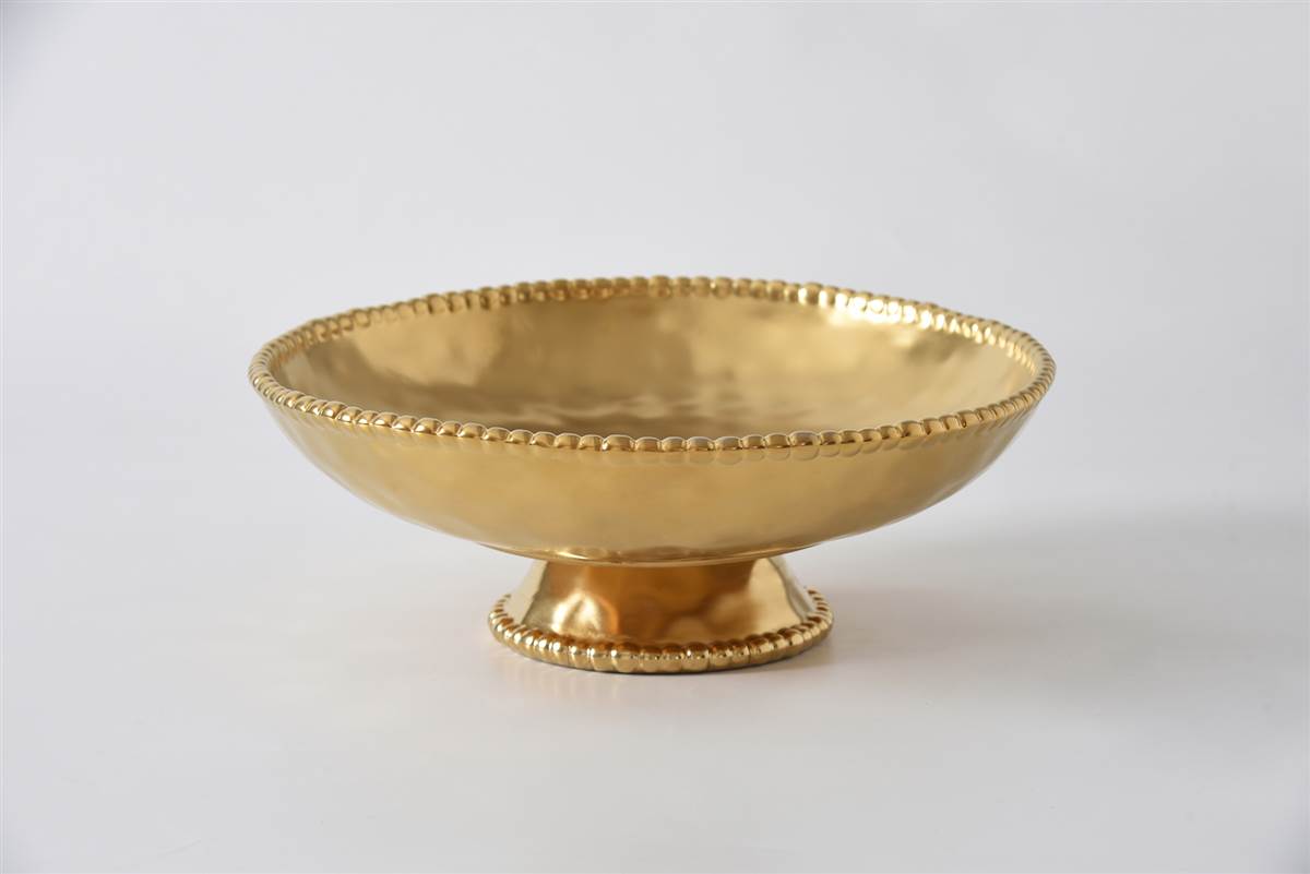 Pampa Bay Footed Bowl - Gold