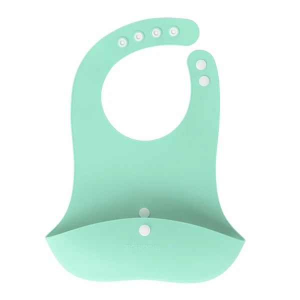 Morepeas Rollo and Snap Bib Green