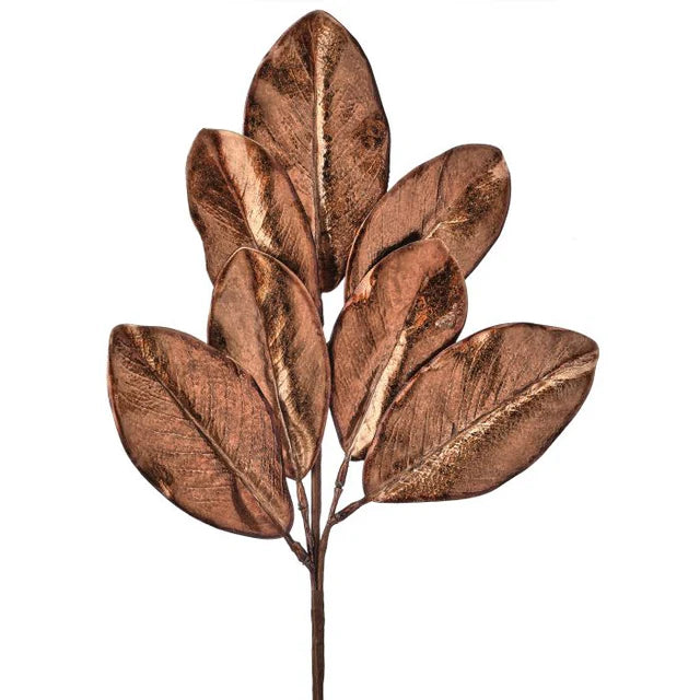 24" GILDED MAGNOLIA LEAF SPRAY