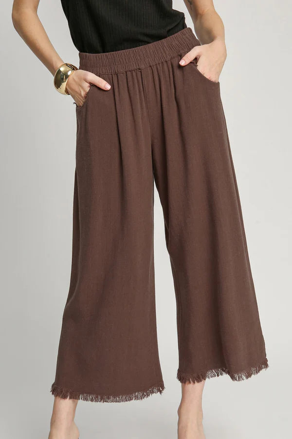Brown Wide Leg Liene Pants