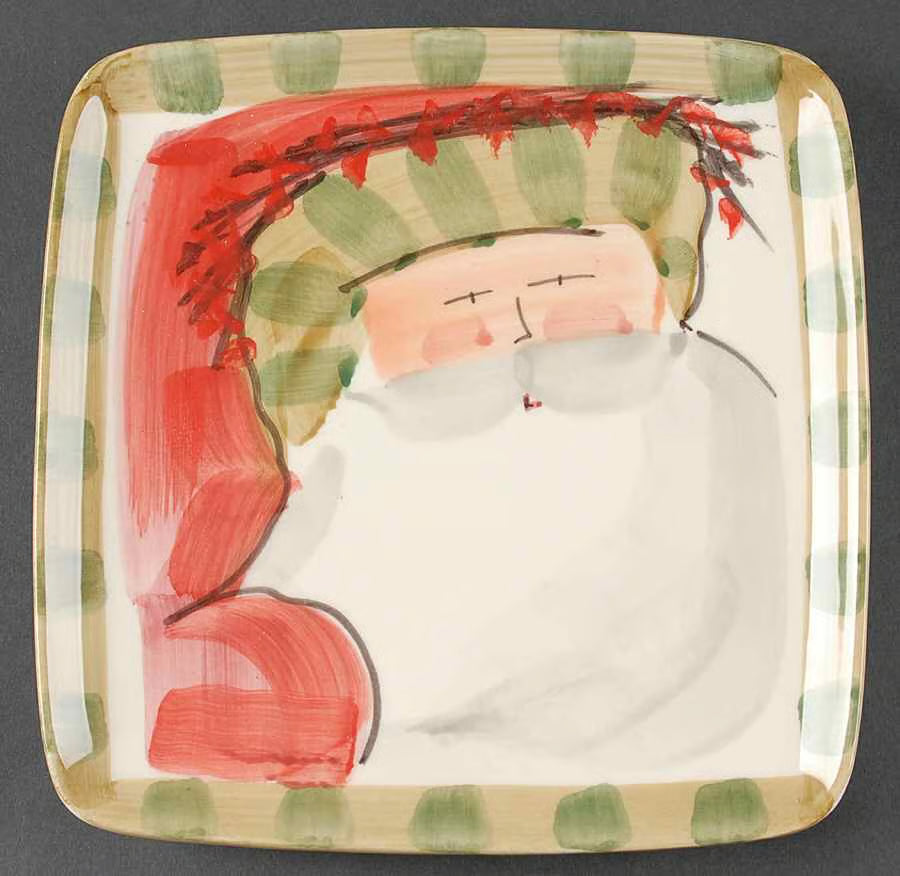 Vietri Old St. Nick Square Salad Plates