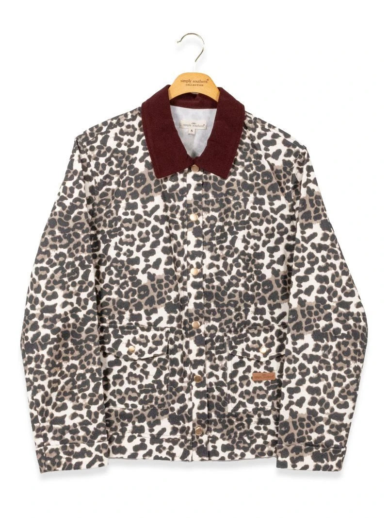Leopard Print Barn Jacket
