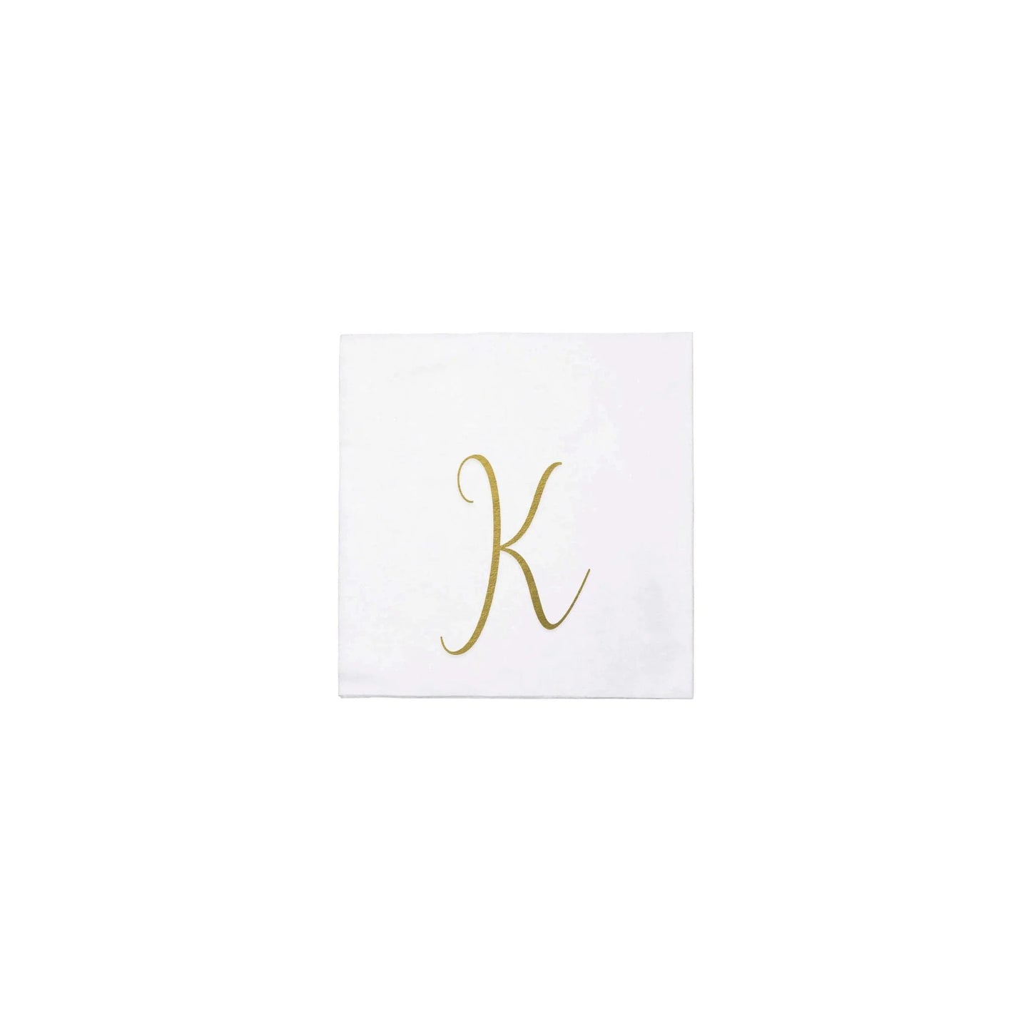 Papersoft Napkins Gold Monogram Cocktail