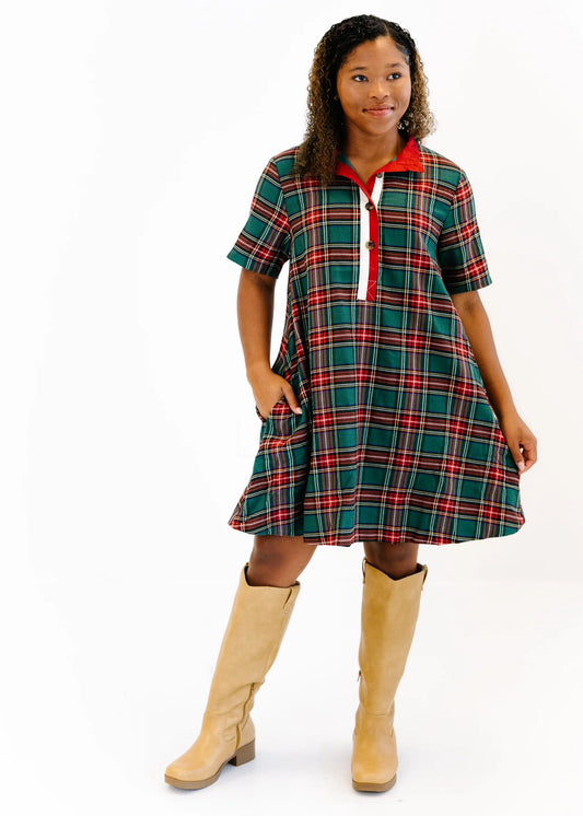 Clara  Plaid  Dress