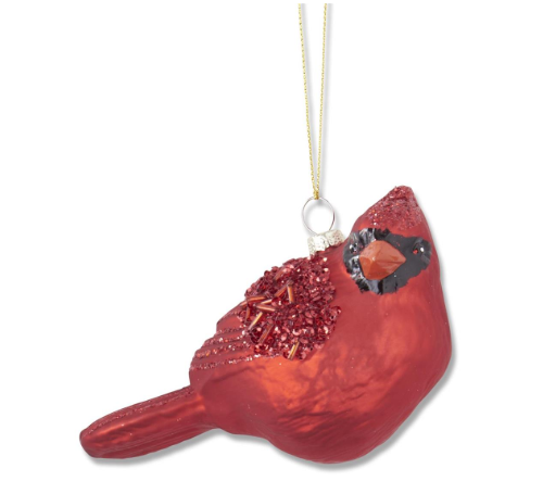 Blown Glass Cardinal Ornament