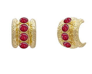Jeweled Ruby Earrings
