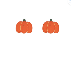Small Pumpkin Earrings