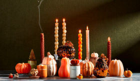 Orange Pumpkin Gather Taper