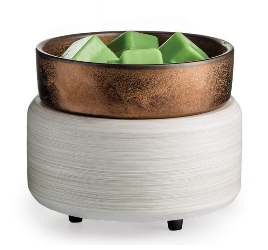 2-in-1 Classic White Washed Bronze Warmer