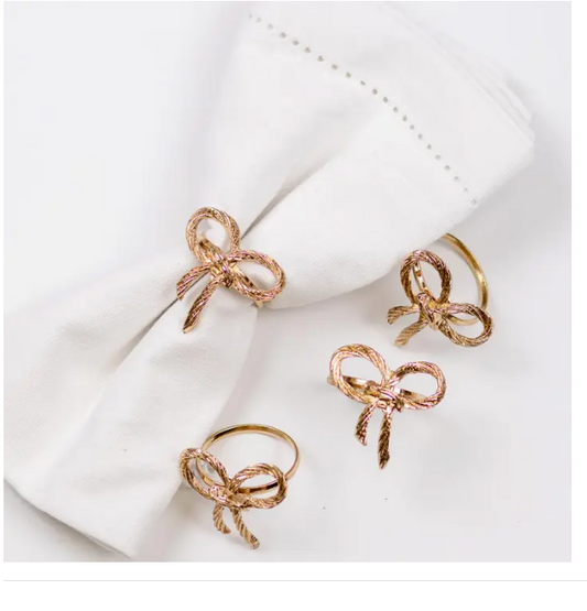 Bow Napkin Ring Set