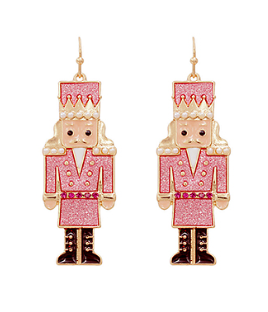 Pink Nutcracker Earrings