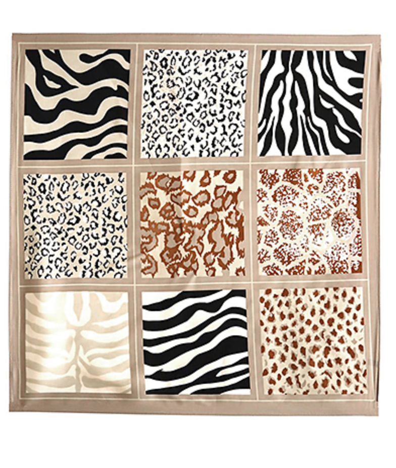 Taupe Animal Print Scarf