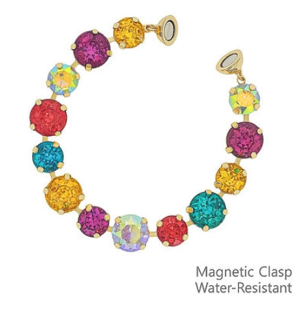 Multicolored Gem Magnetic Clasp Bracelet