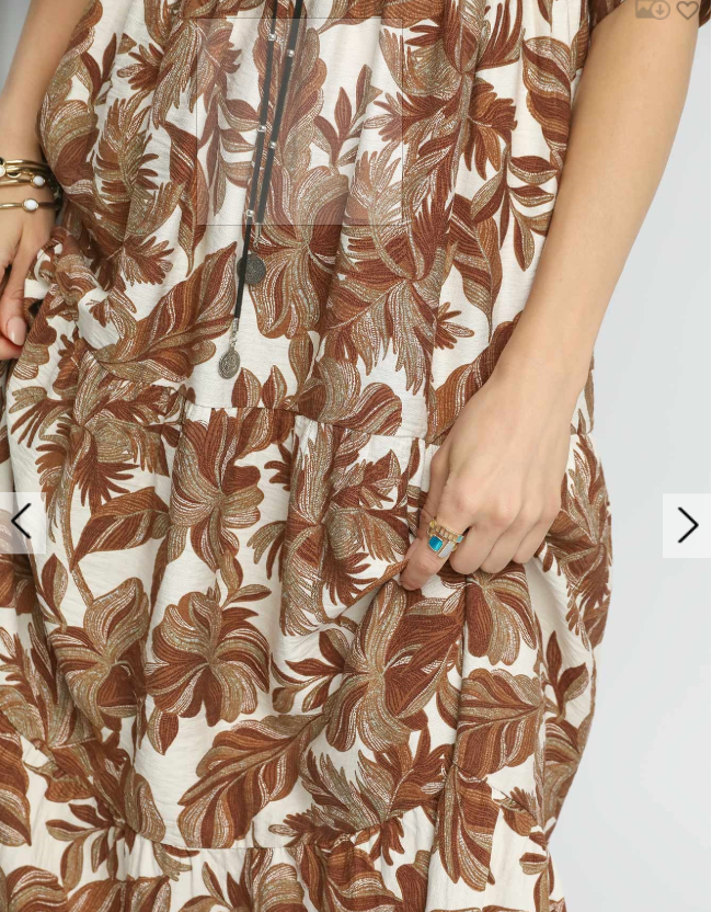Fall Leaves Brown Mix Dress