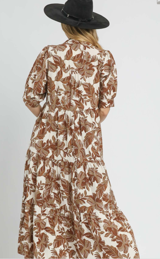 Fall Leaves Brown Mix Dress