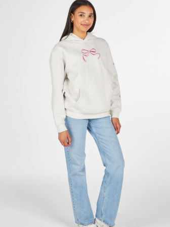 Gray Bow Hoodie
