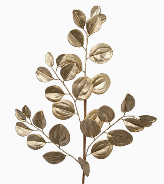 Metallic Smilax Leaf Spray - Gold 32”