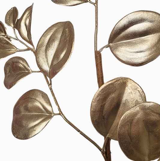 Metallic Smilax Leaf Spray - Gold 32”