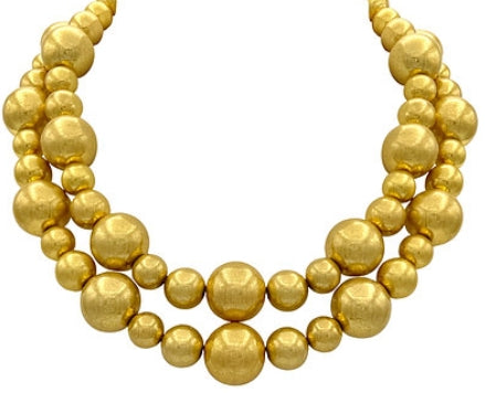 Vintage Gold Beaded Necklace