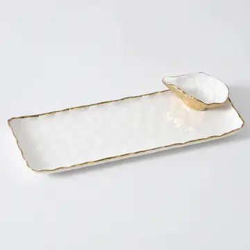 Portofino Sushi Tray with Mini Oyster Bowl