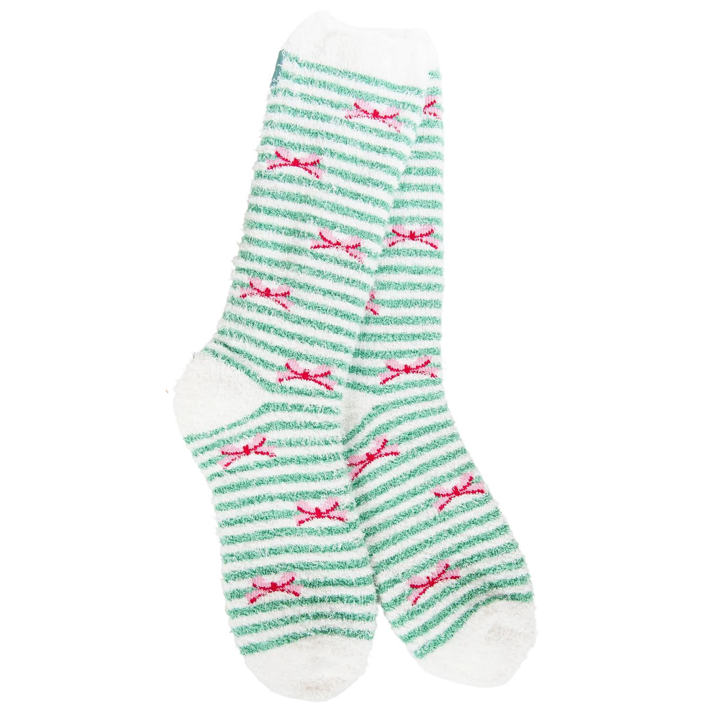 World's Softest Socks Holiday Bow Cozy Crew Socks