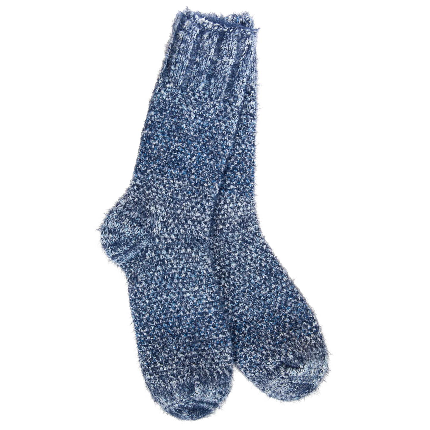 World's Softest Socks Denim Weekend Feather Crew Socks